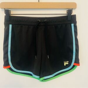 FILA athletic shirt black with neon trim size medium (10/12)